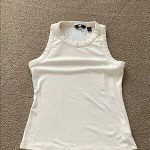 Women's White Sleeveless Top